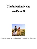 Chuẩn bị tâm lý cho cô dâu mới Những lãng mạn của ngày còn hẹn hò sẽ khác pps