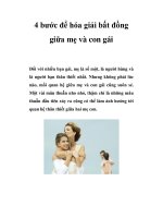 4 bước để hóa giải bất đồng giữa mẹ và con gái doc