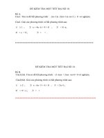 ĐÊ KIỂM TRA MỘT TIẾT ĐẠI SỐ 10 LÀN 4 NC