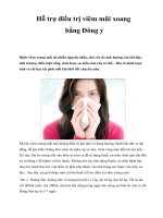 Hỗ trợ điều trị viêm mũi xoang bằng Đông y ppsx