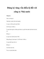 Đăng ký tăng vốn điều lệ đối với công ty Nhà nước ppsx