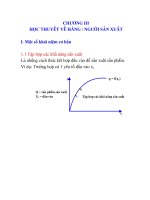 Chương III: Học thuyết về hãng/ Người sản xuất ppt