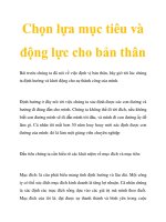 Chọn lựa mục tiêu và động lực cho bản thân docx