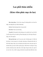 Lao phổi thâm nhiễm (Kèm viêm phúc mạc do lao) potx