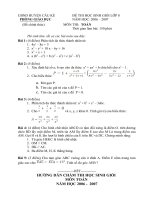 ĐỀ THI HSG LỚP 8 NH 2006-2007