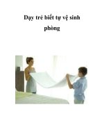 Dạy trẻ biết tự vệ sinh phòng ppt