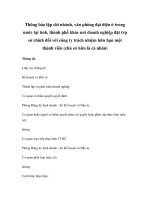 Thông báo lập chi nhánh, văn phòng đại diện ở trong nước tại tỉnh, thành phố khác nơi doanh nghiệp đặt trụ sở chính đối với công ty trách nhiệm hữu hạn một thành viên (chủ sở hữu là cá nhân) pptx