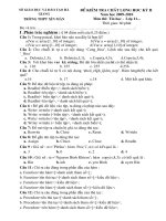 Đê thi hoc ky II năm 2009 - 2010