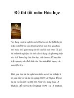 Để thi tốt môn Hóa học potx