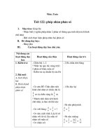 Tiết 112: Phép nhân phân số