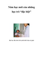 Năm học mới của những học trò “đặc biệt” docx