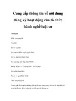 Cung cấp thông tin về nội dung đăng ký hoạt động của tổ chức hành nghề luật sư potx