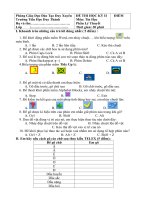 Đề thi cuối K2 tin học lớp Ba