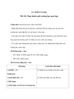 Giáo án TNXH lớp 3 - Thực hành: giữ trường học sạch đẹp doc