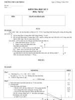 de thi hoc ky 2 vat ly 9 2009-2010