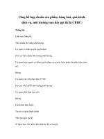 Công bố hợp chuẩn sản phẩm, hàng hoá, quá trình, dịch vụ, môi trường (sau đây gọi tắt là CBHC) doc