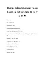 Thủ tục thẩm định nhiệm vụ quy hoạch chi tiết xây dựng đô thị tỷ lệ 1/500 potx