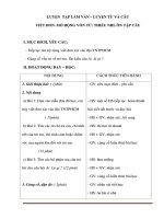 Giáo án Tiếng Việt 3 - LUYỆN TẬP LÀM VĂN – LUYỆN TỪ VÀ CÂU VIẾT ĐƠN docx