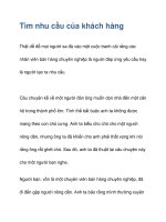 Tìm nhu cầu của khách hàng pot