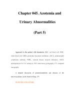 Chapter 045. Azotemia and Urinary Abnormalities (Part 5) pps