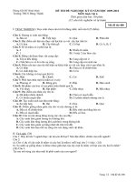 Đề thi đề nghị HK2 Sinh 6 đề 4