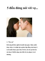 5 điều đừng nói với vợ... ppsx