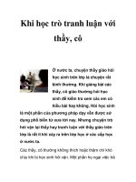 Khi học trò tranh luận với thầy, cô ppsx