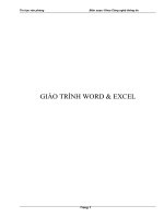 GIÁO TRÌNH WORD & EXCEL pptx