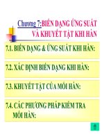 Biến dạng ứng suất và khuyết tật khi hàn ppt