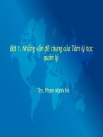 Bài 1: Những vấn đề chung của Tâm lý học quản lý potx