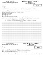 Đề kiểm tra 1 tiết 10 cb lần 2 hk2 tự luận