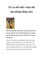 Trẻ có thể chết vì học thể dục không đúng cách doc