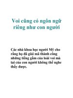 Voi cũng có ngôn ngữ riêng như con người ppsx