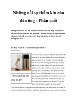 Những nỗi sợ thầm kín của đàn ông - Phần cuối potx
