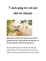7 cách giúp trẻ cởi mở khi trò chuyện ppsx