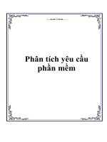 phân tích yêu cầu phần mềm