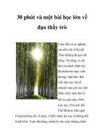 30 phút và một bài học lớn về đạo thầy trò pot