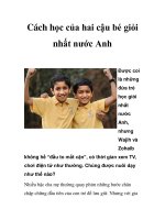 Cách học của hai cậu bé giỏi nhất nước Anh pptx