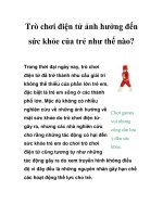 Trò chơi điện tử ảnh hưởng đến sức khỏe của trẻ như thế nào? pps