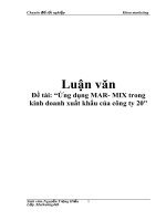 Đề tài: “Ứng dụng MAR- MIX trong kinh doanh xuất khẩu của công ty 20