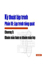 Bài giảng kỹ thuật lập trình_Chương 9: Khuôn mẫu hàm và khuôn mẫu lớp pps