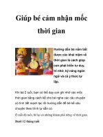 Giúp bé cảm nhận mốc thời gian pps