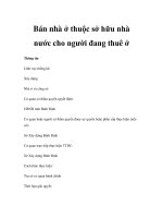 Bán nhà ở thuộc sở hữu nhà nước cho người đang thuê ở pot