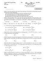 Đề thi thử Đại học môn Vật lý (4)