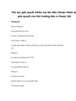 Thủ tục giải quyết khiếu nại lần đầu (thuộc thẩm quyền giải quyết của thủ trưởng đơn vị thuộc Sở) docx