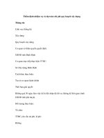 Thẩm định nhiệm vụ và dự toán chi phí quy hoạch xây dựng docx