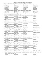 BÀI TẬP LUYỆN TẬP THEO CHƯƠNG TRÌNH SGK 9 (UNIT 8)