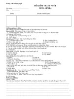 De thi va dap an HK II Sinh 6