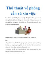 Thủ thuật về phỏng vấn và xin việc ppsx