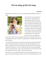 Nên ăn uống gì khi trời nóng ppt